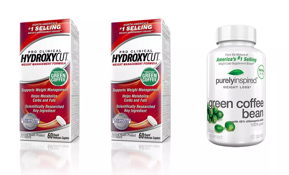 But 1 Get 1 Free: Hydroxycut Pro Clinical + Free Bottle of Purely Inspired Green Coffee Bean - Second Medium