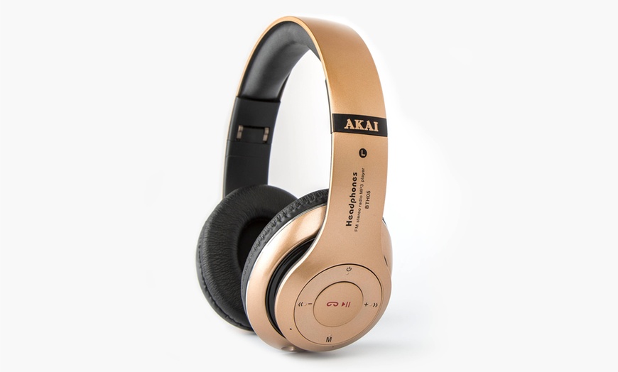 Image 1: Akai BTH05 Bluetooth Headphones