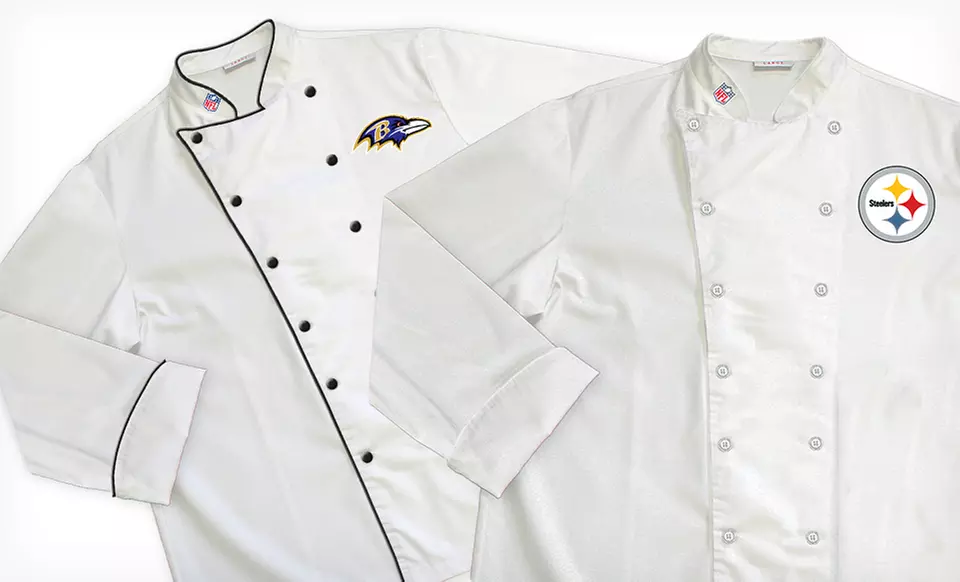 NFL AFC North Classic or Premium Chef Coats. Multiple Teams Available from $19.99-$29.99. Free Shipping. - Primary Image