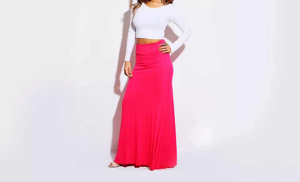 Plus-Size Fold-Over Maxi Skirts. Multiple Styles Available. Free Returns. - Second Medium