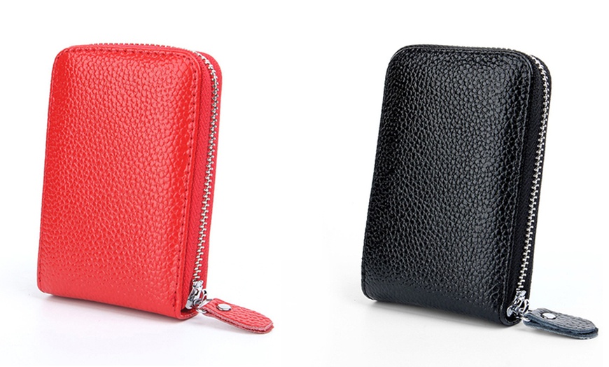 Image 13: Cartera de cuero para tarjetas