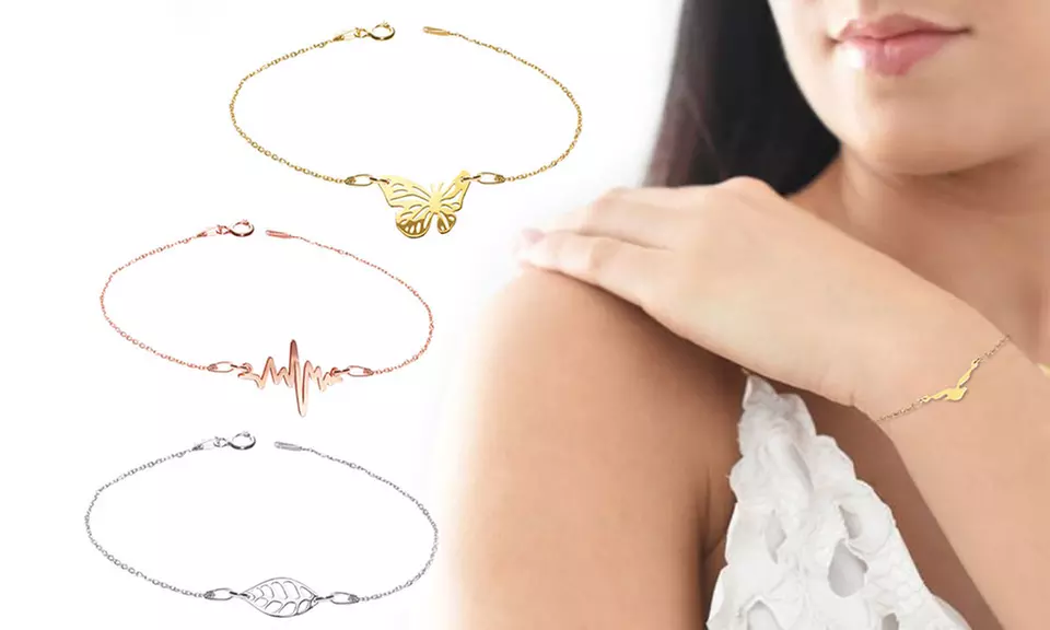 Ah! Bracelets à pendentif en argent sterling Jewellery® avec pendentifs ouverts, poinçonnés 925 - Primary Image