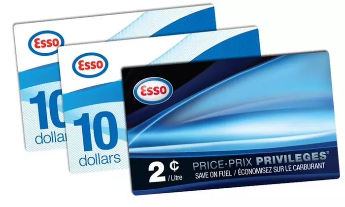 C$22.99 for Two $10 Esso Gift Cards and One PRICE PRIVILEGES Fuel Savings Card from Esso (Up to C$30) - Primary Image