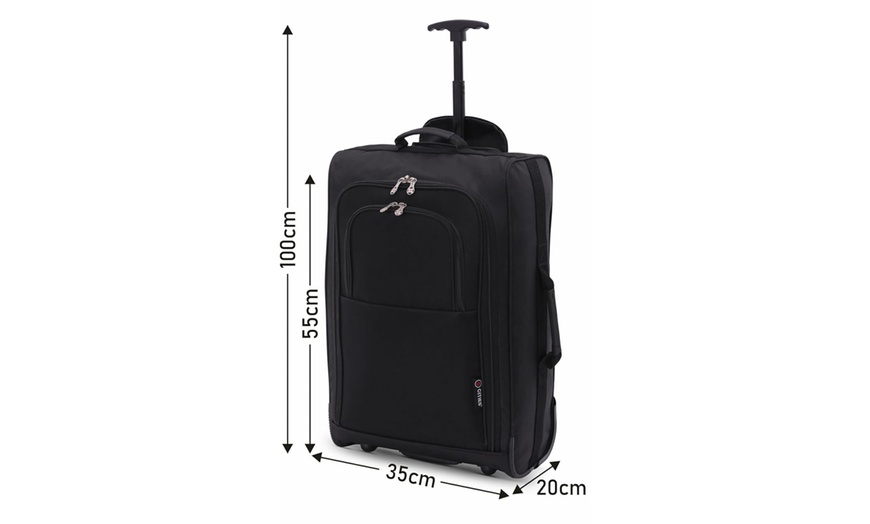 Image 6: 5 Cities Carry On Lightweight Travel Bag Trolley Range