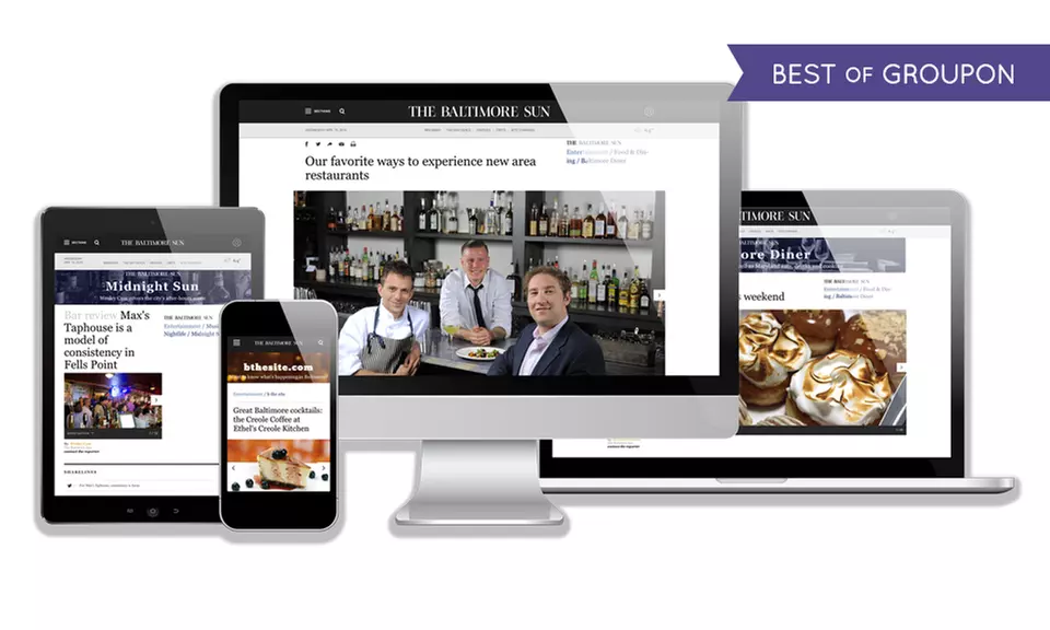 One-Year or Two-Year Unlimited Digital Access Subscription to the "The Baltimore Sun" (Up to 76% Off) - Second Medium