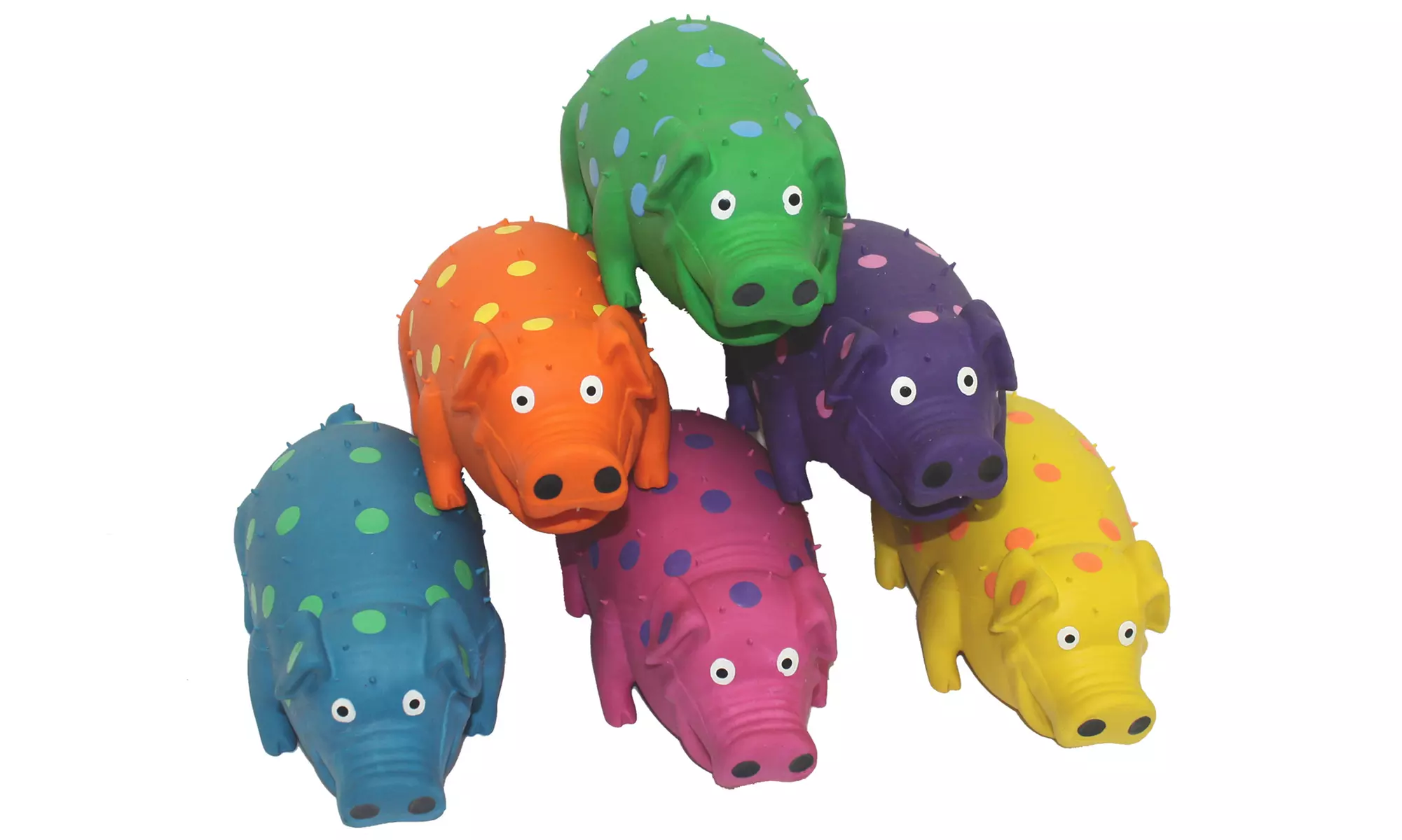 Grunting Globlet Latex Pig Dog Toy (3-Pack) - Primary Image