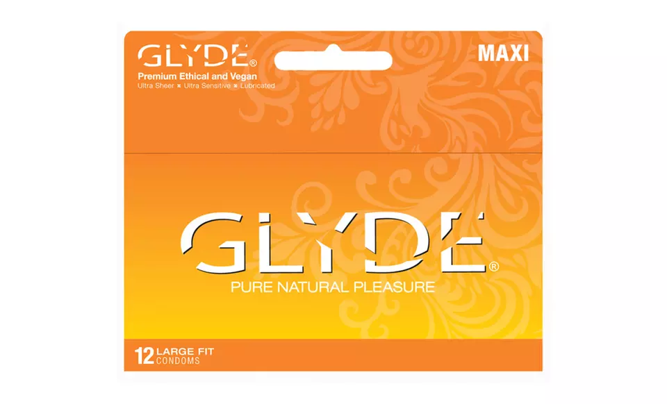 12-Pack of GLYDE Certified Ethical and Vegan Condoms. Multiple Fits Available. - Second Medium