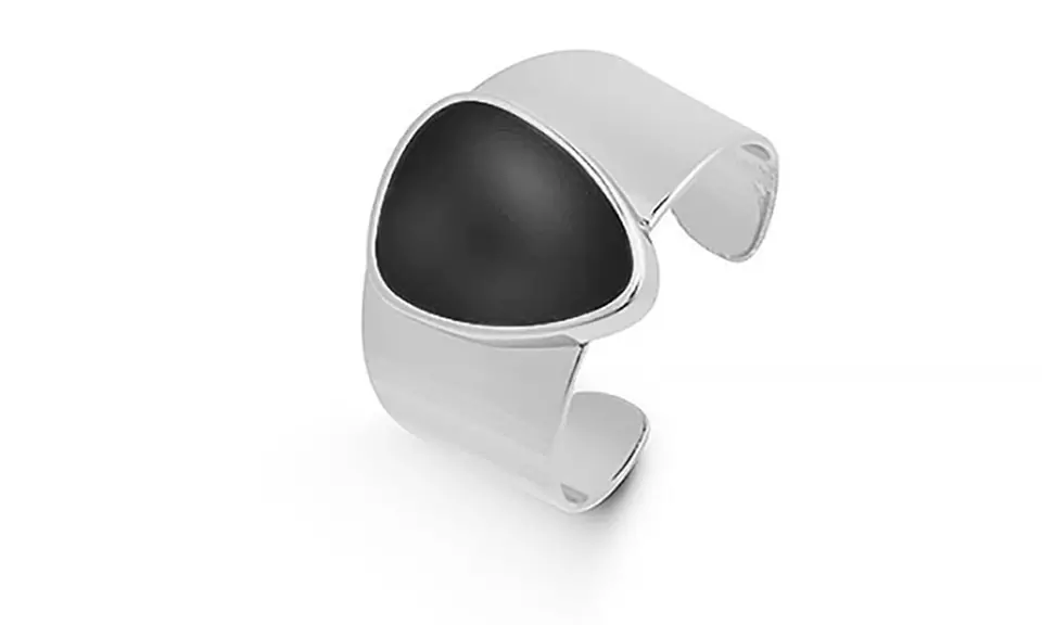 Bague en onyx rhodié Luxenter - Primary Image