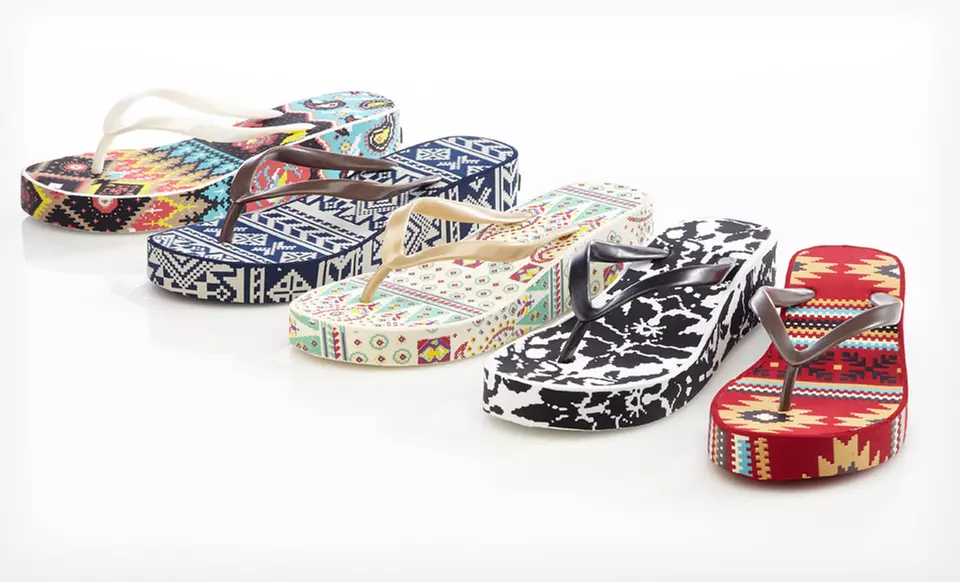 $12.99 for Muk Luks Wedge Thong Sandals ($26 List Price). 5 Styles Available. Free Returns. - Primary Image