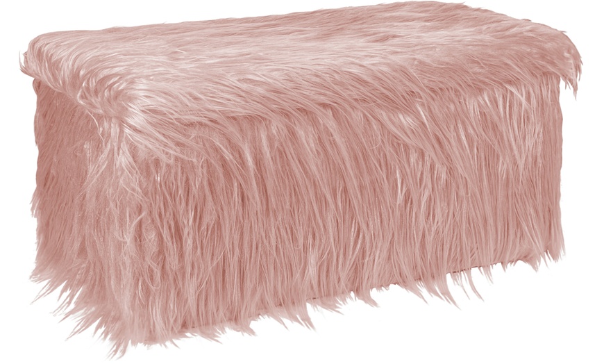 Image 14: Pouf contenitore Yeti con pelliccia