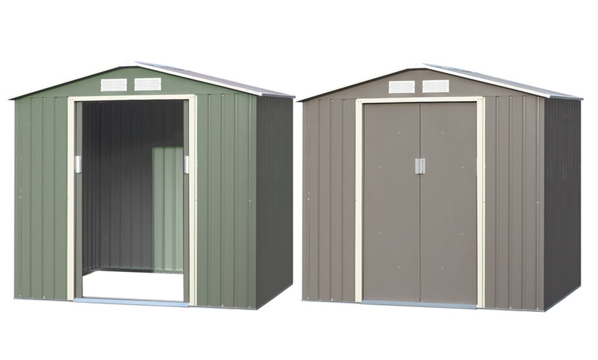 Image 5: Two Sliding Door Metal Sheds