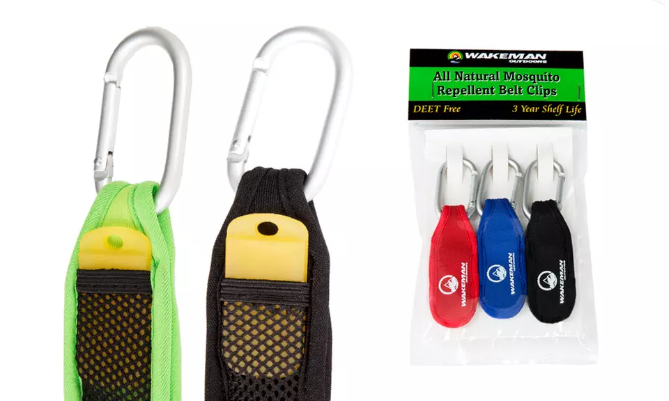 Mosquito Repellent Belt Clips (3-Pack with Refills) - Primary Image