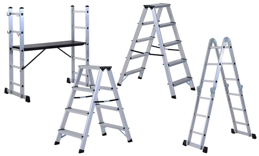 Image 1: HomCom Stepladder Selection