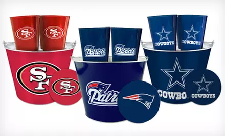 $19 for an NFL-Licensed Tailgate Set with Bucket, Pint Glasses, and Coasters ($34.99 List Price). 32 Teams Available. - Second Medium