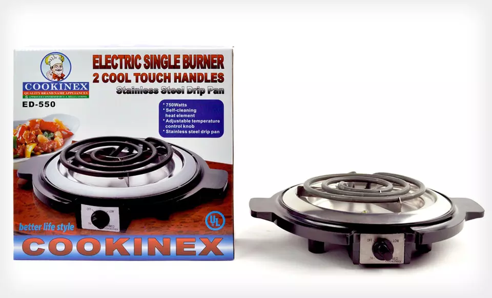 Electric Cooking Burner with Cool-Touch Handles - Second Medium