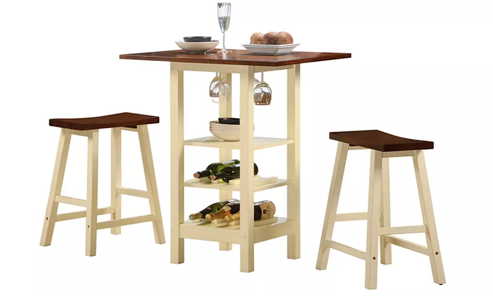 Kirkland Bistro Table Set with Wine Storage (3-Piece) - Primary Image