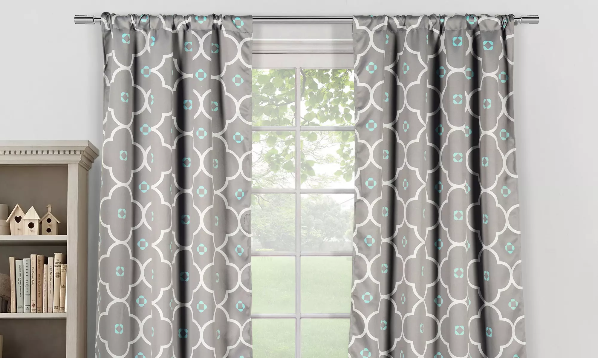Triple-Layered Woven Blackout-Curtain Panel Pair - Primary Image