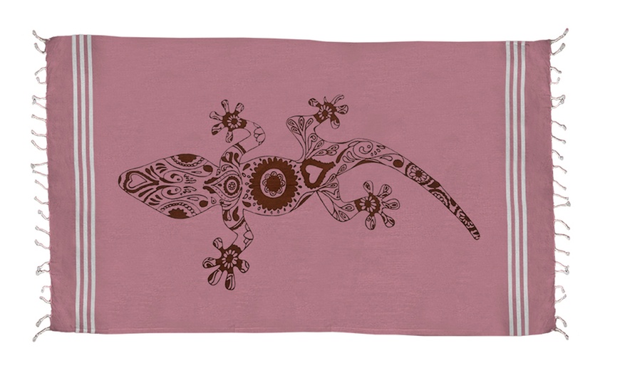 Image 9: Serviette de plage et de piscine en coton