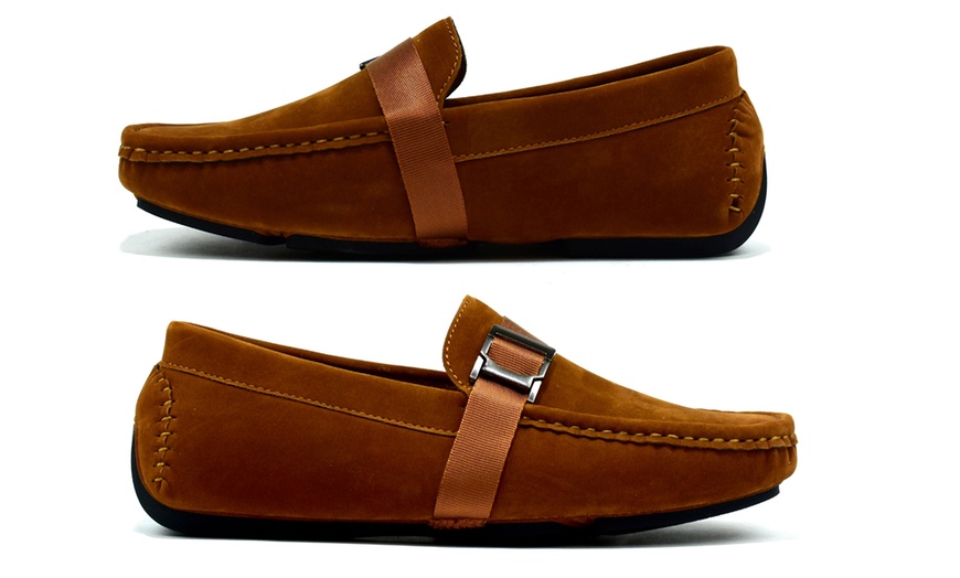 Image 12: Boys' Faux Suede Slip-On Loafers