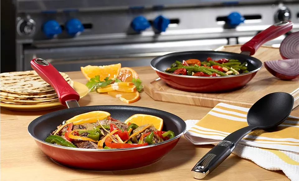 Guy Fieri 10-Piece Nonstick Cookware Set in Black, Red, or Yellow. Free Returns. - Second Medium