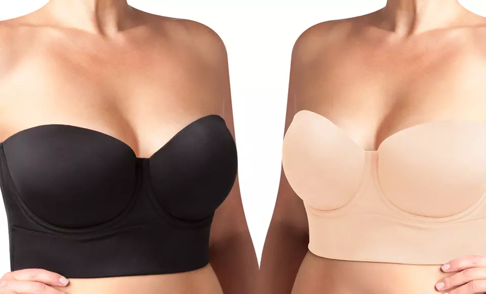 The Natural Plus-Size Stay Up Strapless Bra - Primary Image