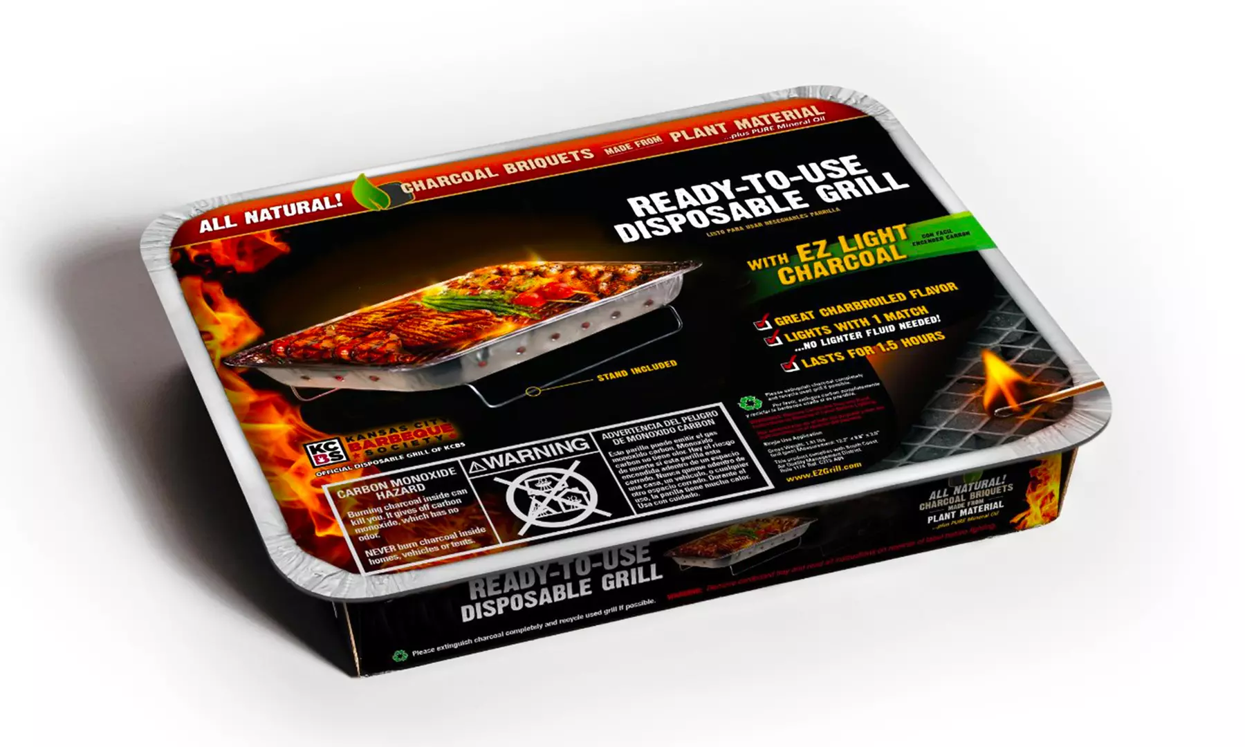 Ready-to-Use Disposable Charcoal Barbecue Grill - Primary Image