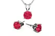 8 CTTW Cubic Zirconia Earring And Necklace Set in Sterling Silver - Second Medium