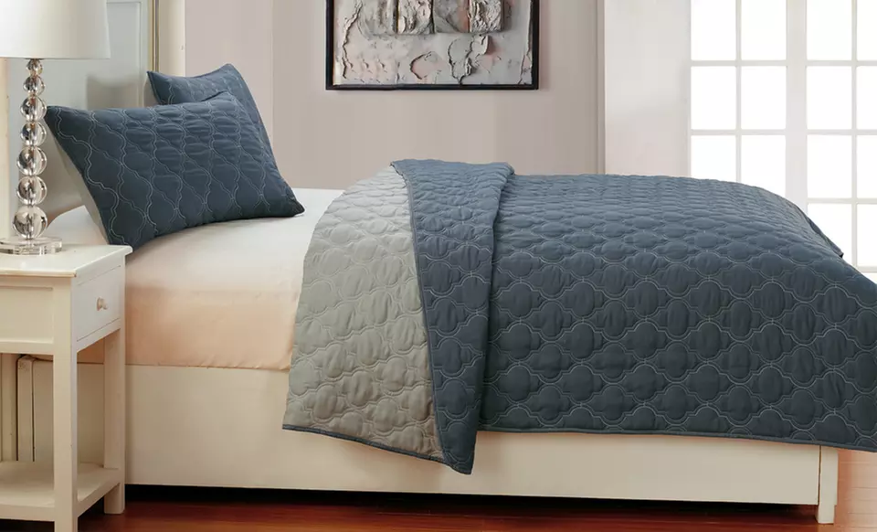 3-Piece Reversible Quilted Coverlet Set - Primary Image
