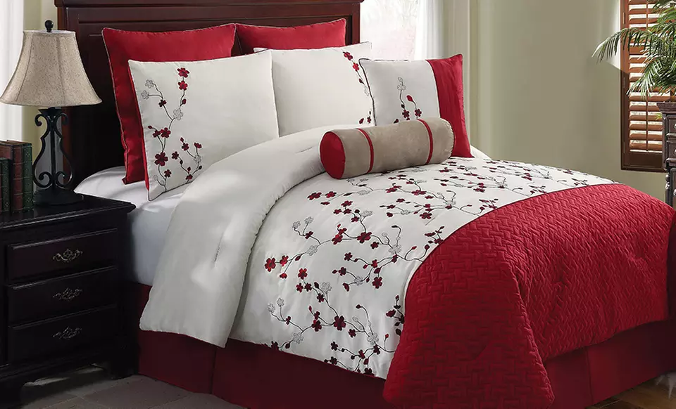 Embroidered 8-Piece Comforter Set. Multiple Sizes from $79.99–$89.99. Free Returns. - Primary Image