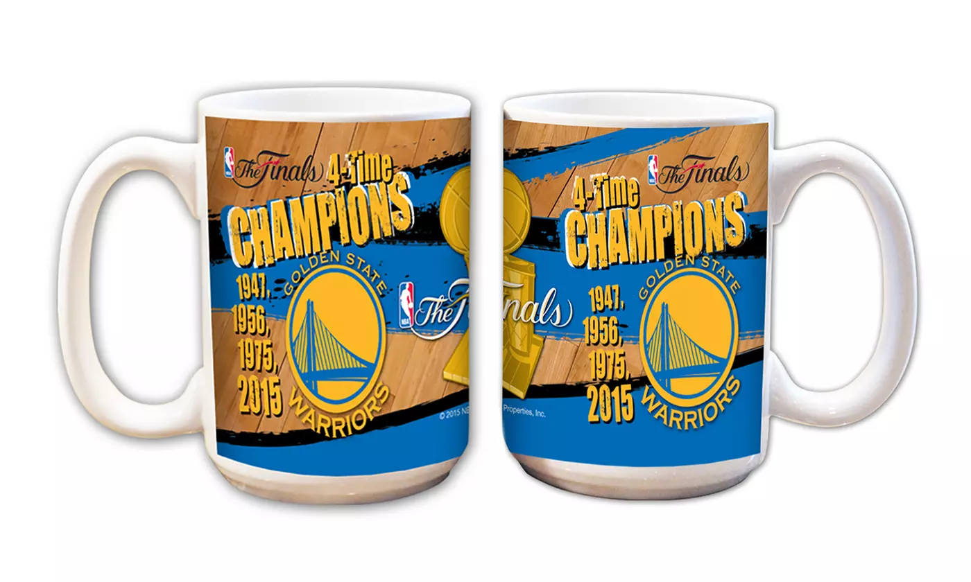 Set of 2 Golden State Warriors 2015 NBA Champions Mugs - Second Medium