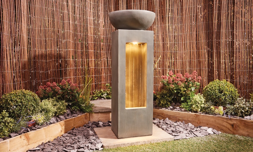 Image 4: Garden Water Feature with LED Lights