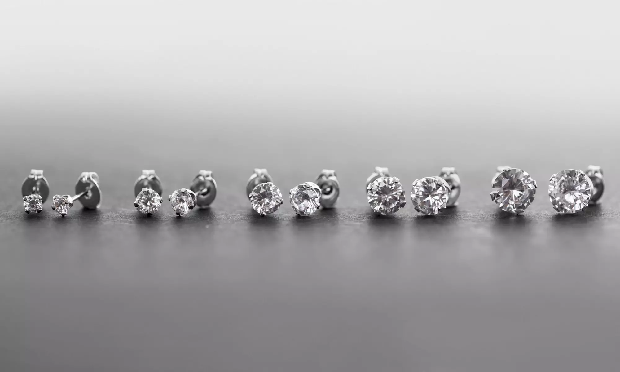 9.00 CTW Stud Earrings with Swarovski Elements Crystals in Sterling Silver (5-Pack) - Primary Image