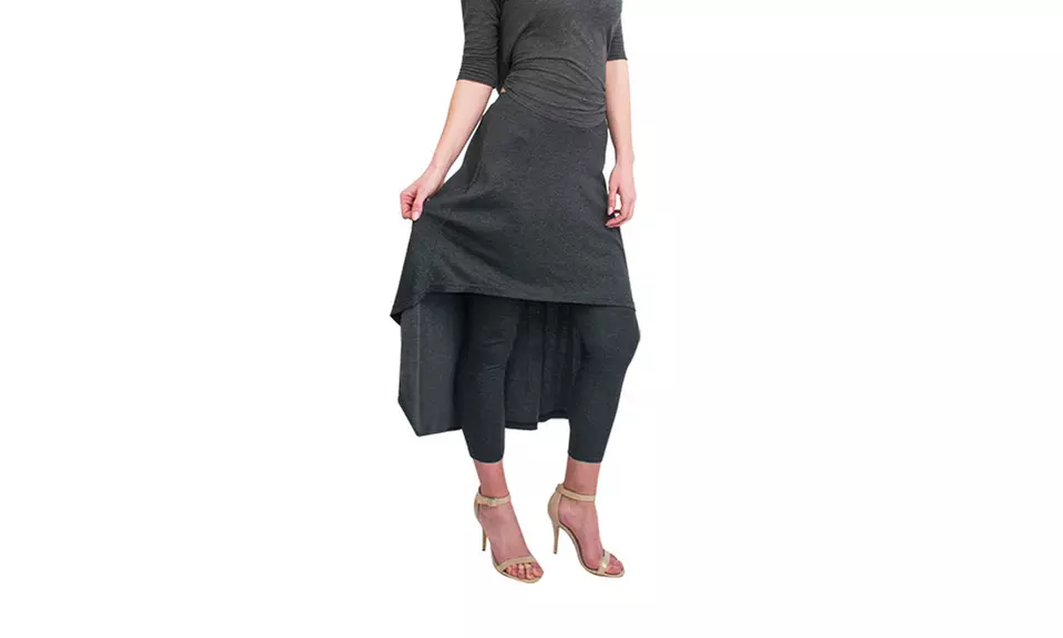 Women's High Low Skirted Legging - Second Medium