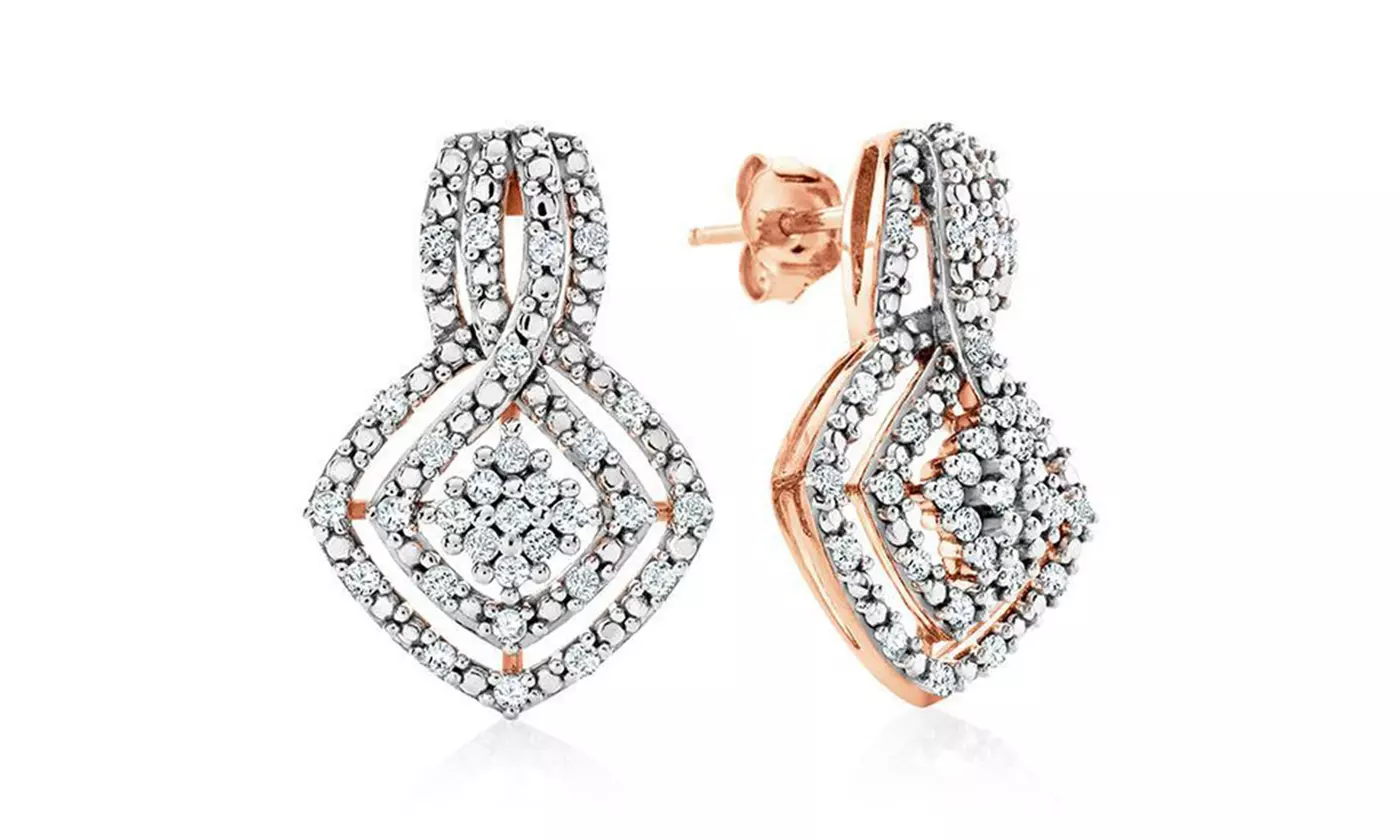 0.50 CTTW Diamond Pendant, Earrings, or Ring in 10K Rose Gold - Second Medium
