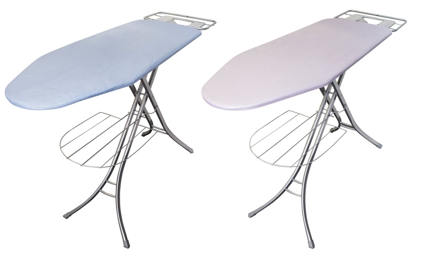 Image 1: Ironing Board with Garment Rack