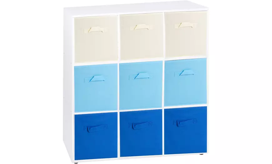 Image 6: Wooden Nine-Cube Storage Cupboard