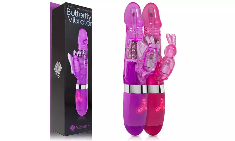 Sassy Lotus Luxe Collection 6-Speed Whirlwind Butterfly or Rabbit Vibrator - Primary Image