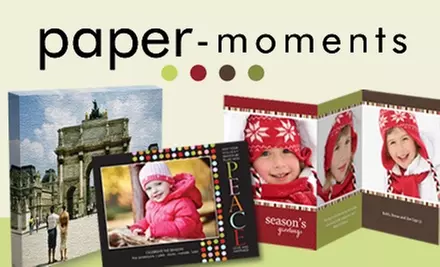 $20 for $50 Worth of Holiday Cards, Canvas Prints, and Other Merchandise at Paper-Moments.com - Primary Image