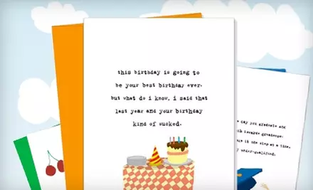$10 for $25 Worth of Quirky Greeting Cards from Uncooked - Primary Image