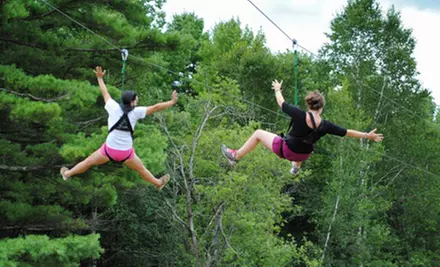 3-Hour﻿ Zipline/Ropes-Course Outing for Two or Four or Birthday Party at Monkey C Monkey Do in Wiscasset (Up to 59% Off) - Primary Image