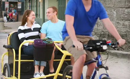 Standard or Deluxe Downtown Pedicab Tour for Two from Pedicab of St. Augustine (Half Off). Four Tour Options Available. - Primary Image