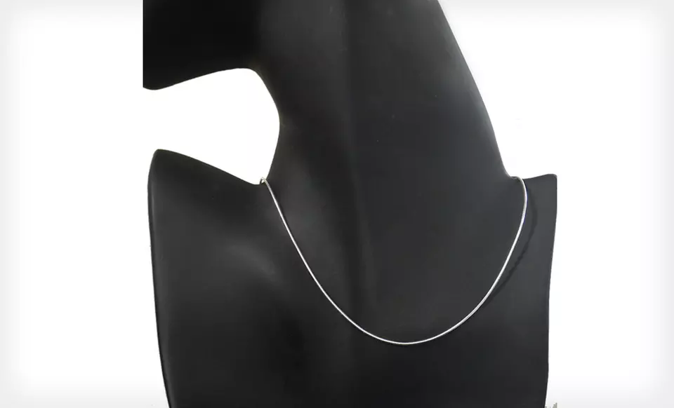 16" or 20" Sterling Silver Snake Chain Necklace (84% Off). Free Returns. - Second Medium