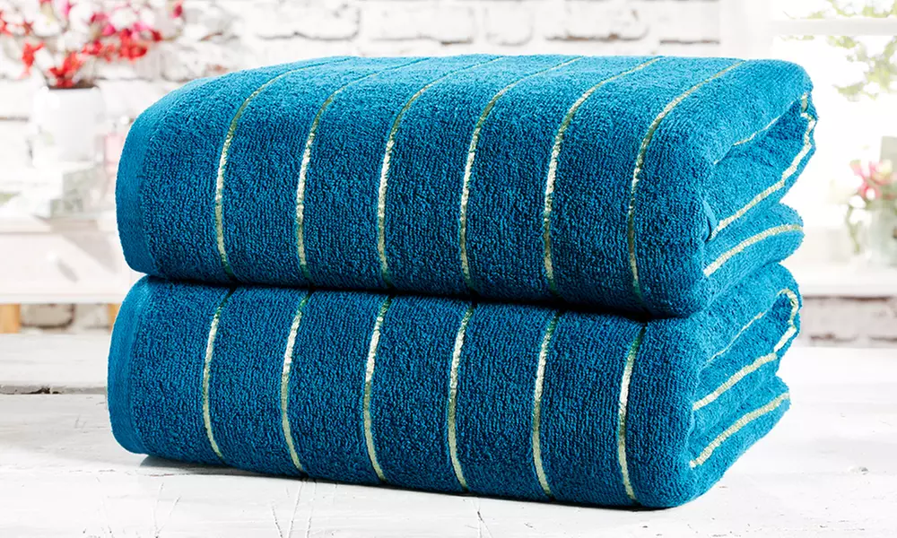 Set of Two 500gsm 100% Cotton Sandringham Luxury Bath Sheets