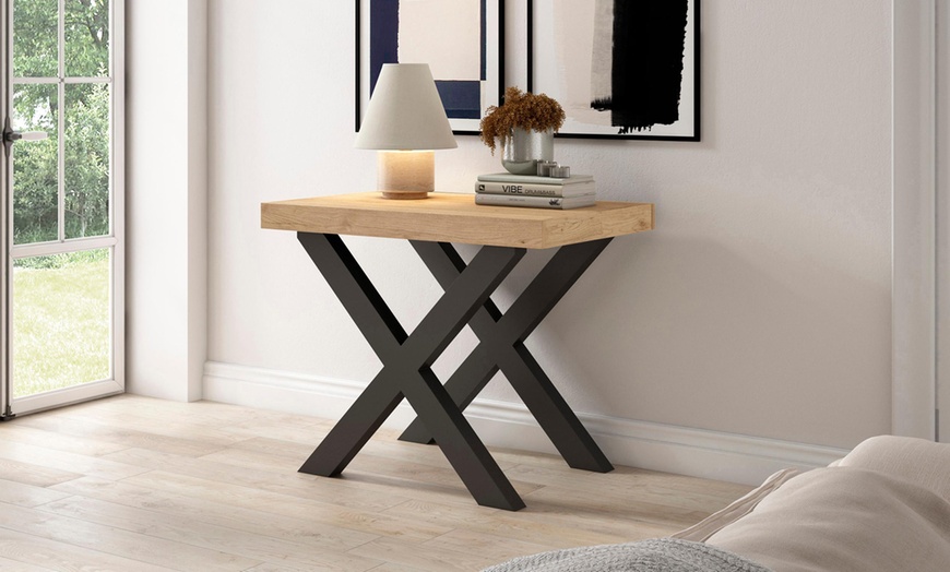 Image 35: Table console extensible avec pieds en bois massif