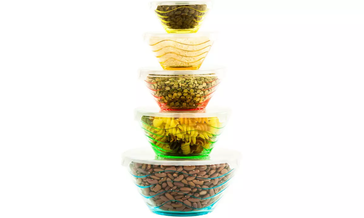 Printed Glass-Bowl Set (5-Piece) - Second Medium