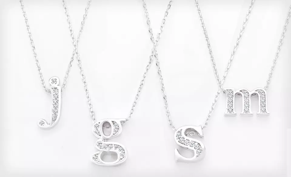 $15 for a Pavé Initial Necklace ($45.99 List Price). 26 Initials Available. Free Shipping and Free Returns. - Primary Image