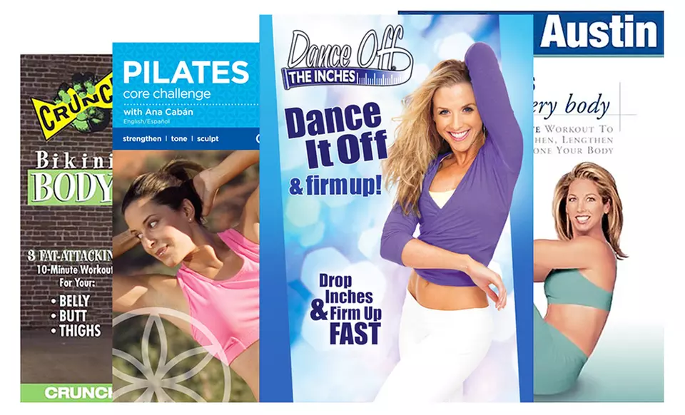 Fitness DVDs. Multiple Titles Available from Denise Austin, Crunch, 10 Minute Solution, and More. - Primary Image