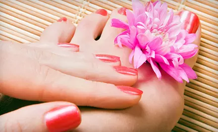 $29 for a Peppermint Stick Mani-Pedi at One On One Salon & Day Spa ($90 Value) - Primary Image