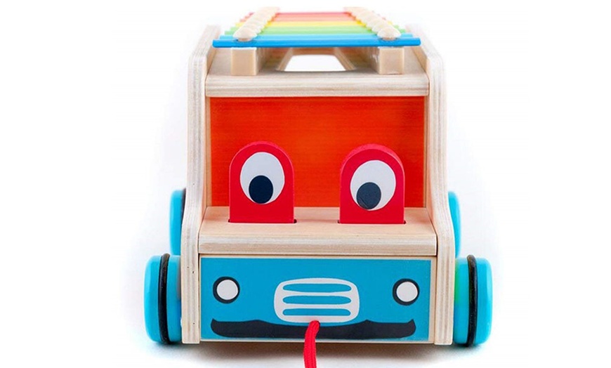 Image 3: Wooden Pull-Along Toy Car