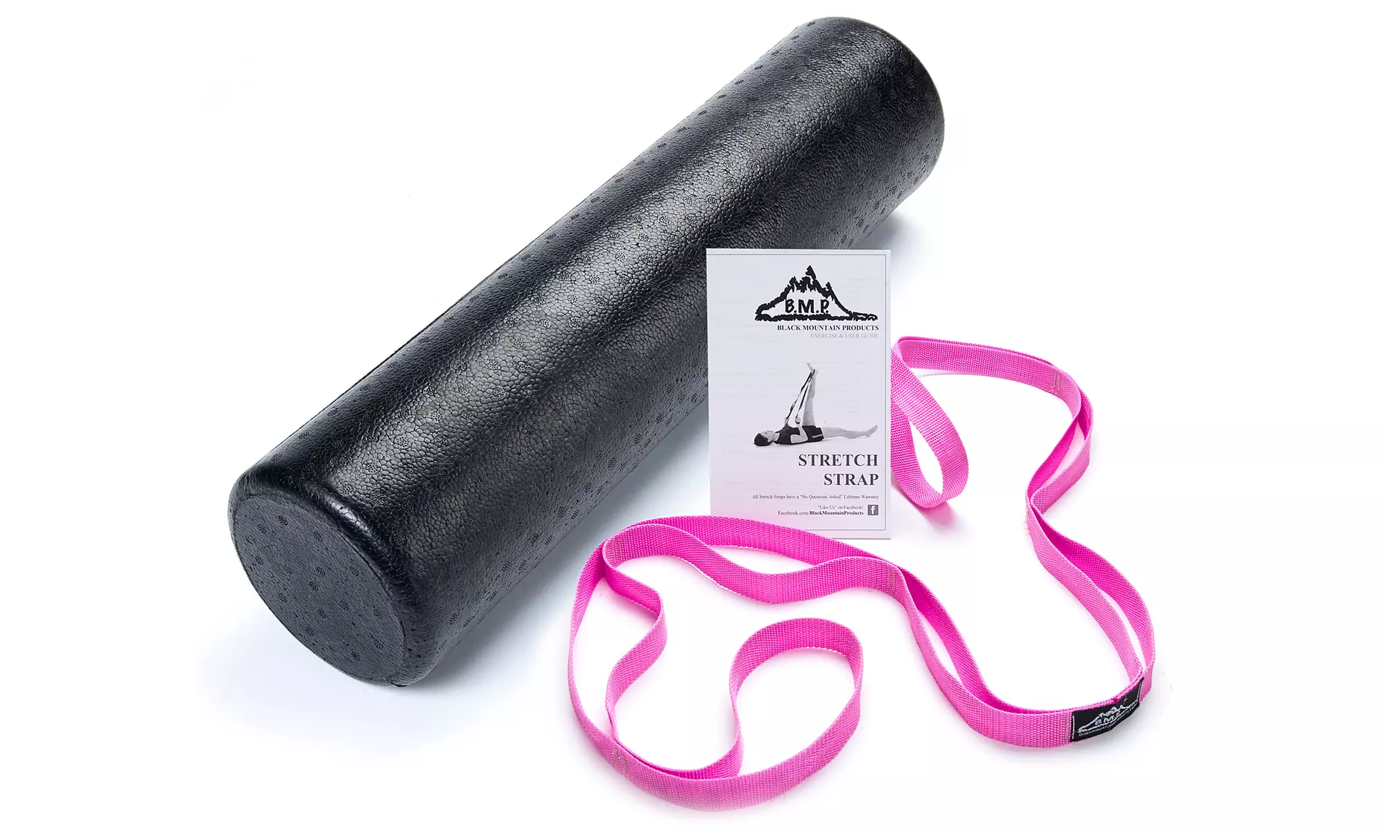24" High-Density Foam Roller with Stretch Strap - Second Medium